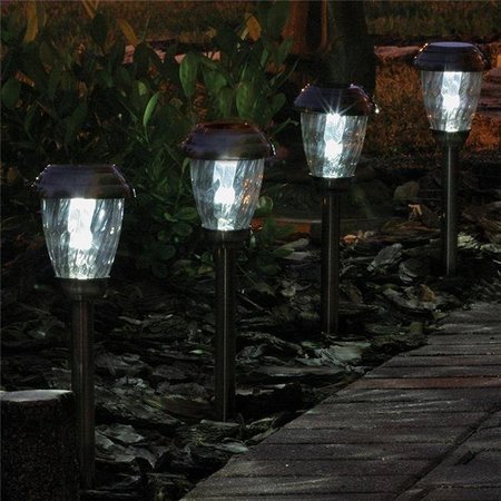 SMART SOLAR Smart Solar 3426WRM6-HP Charleston Solar Path Lights - Pewter 3426WRM6-HP